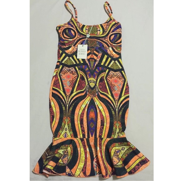 TORN BY RONNY KOBO Womens Gold-Multi Printed - Picture 2 of 5